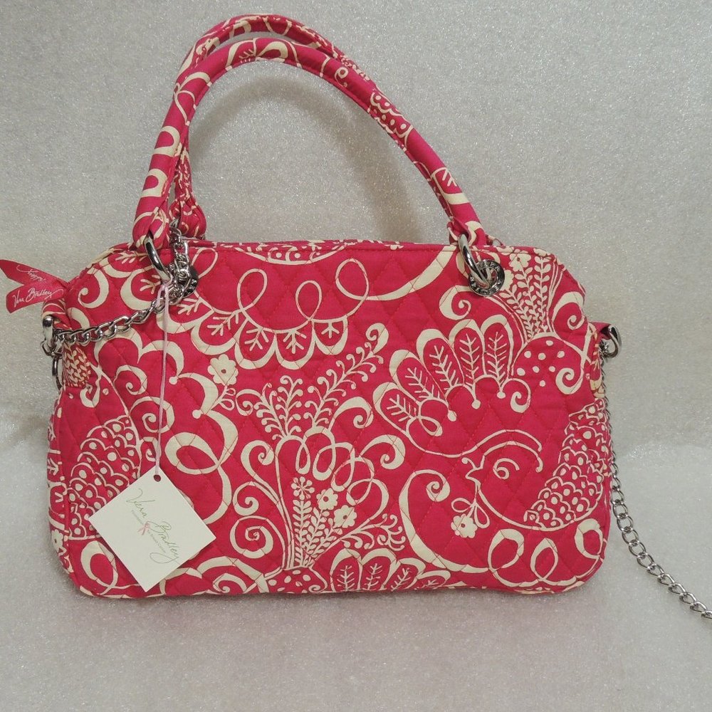 Vera Bradley "Twirly Birds Pink" Chain Bag/Purse